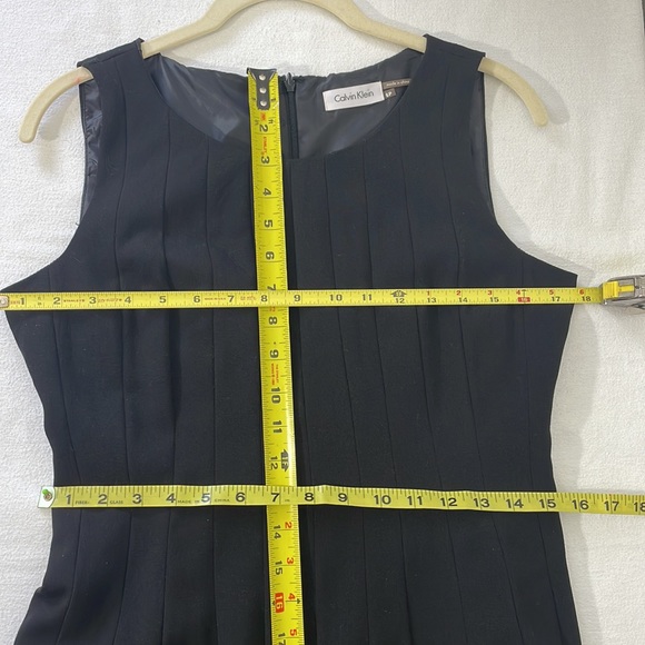 Calvin Klein Black Dress 6P Princess Seam Fit & Flare Sleeveless - Picture 11 of 15